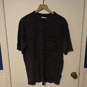 Men's Black Textured Shirt